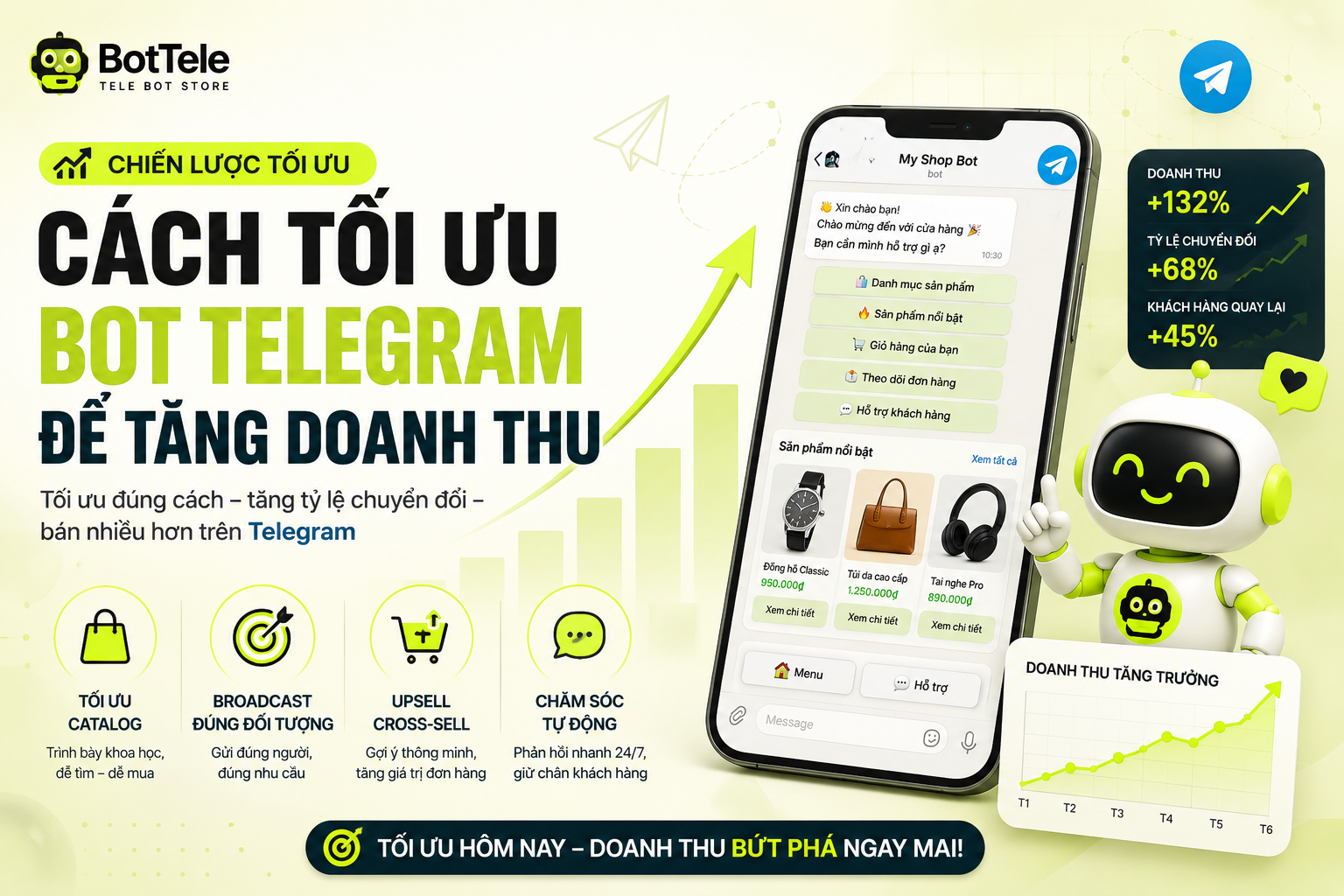 Cách tối ưu bot Telegram để tăng doanh thu
